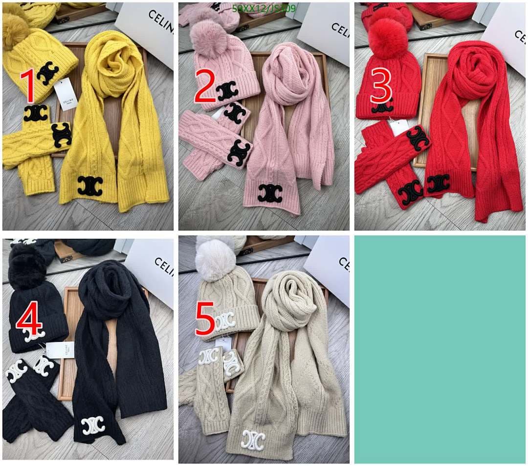 Celine Celine Ribbed Knit Scarf Collection