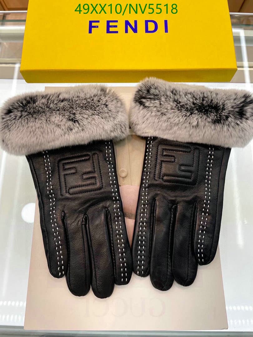 Fendi Fendi Fur Lined Leather Gloves - view 3