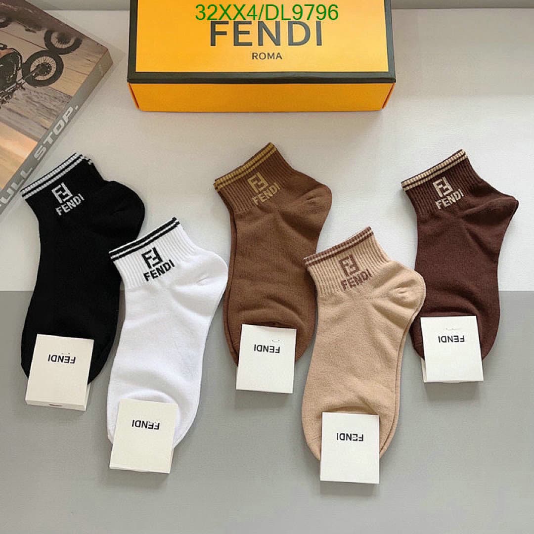 Fendi Fendi Silk Logo Socks - view 2