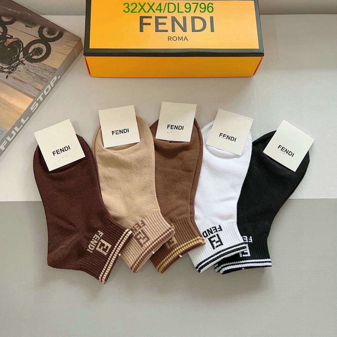 Fendi Fendi Silk Logo Socks - view 3