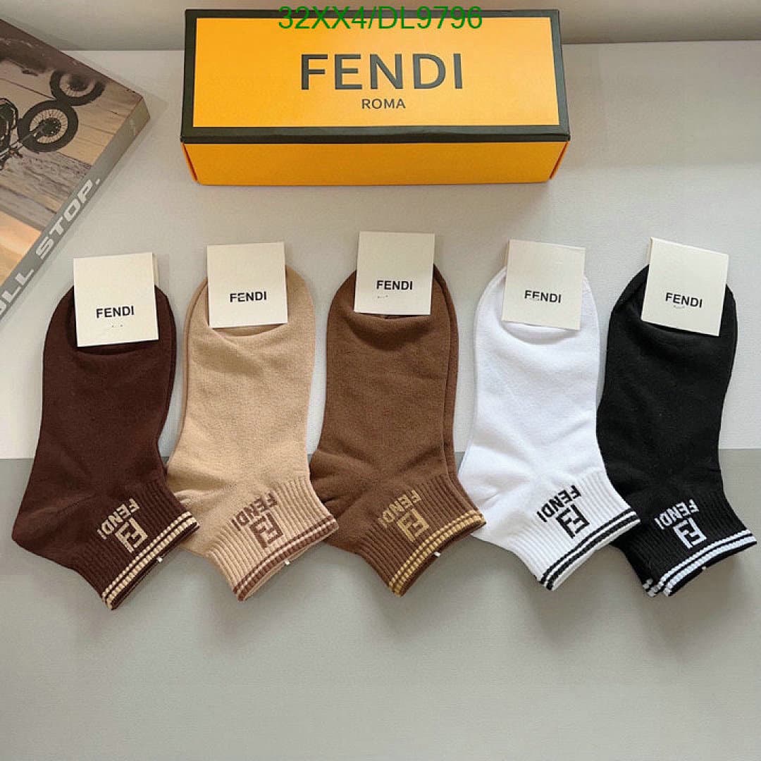 Fendi Fendi Silk Logo Socks - view 4