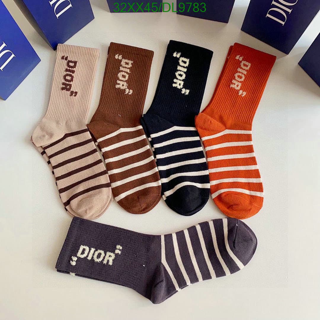 Dior Dior Striped Cotton Socks - view 2