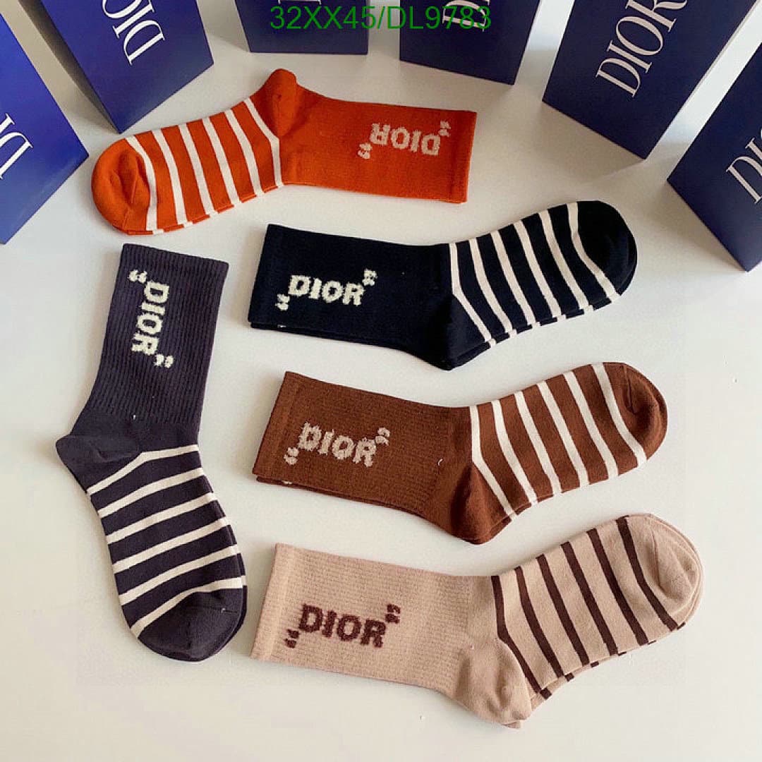 Dior Dior Striped Cotton Socks - view 4