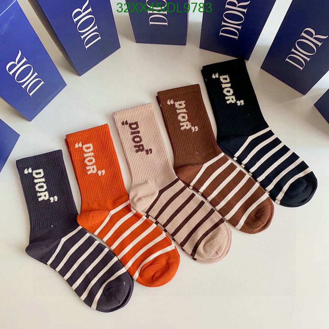 Dior Dior Striped Cotton Socks - view 5